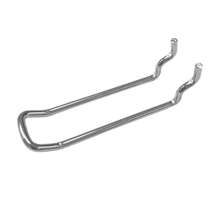 Chrome pegboard hook butterfly euro U hook shape metal Double lines hook - Product Image 1