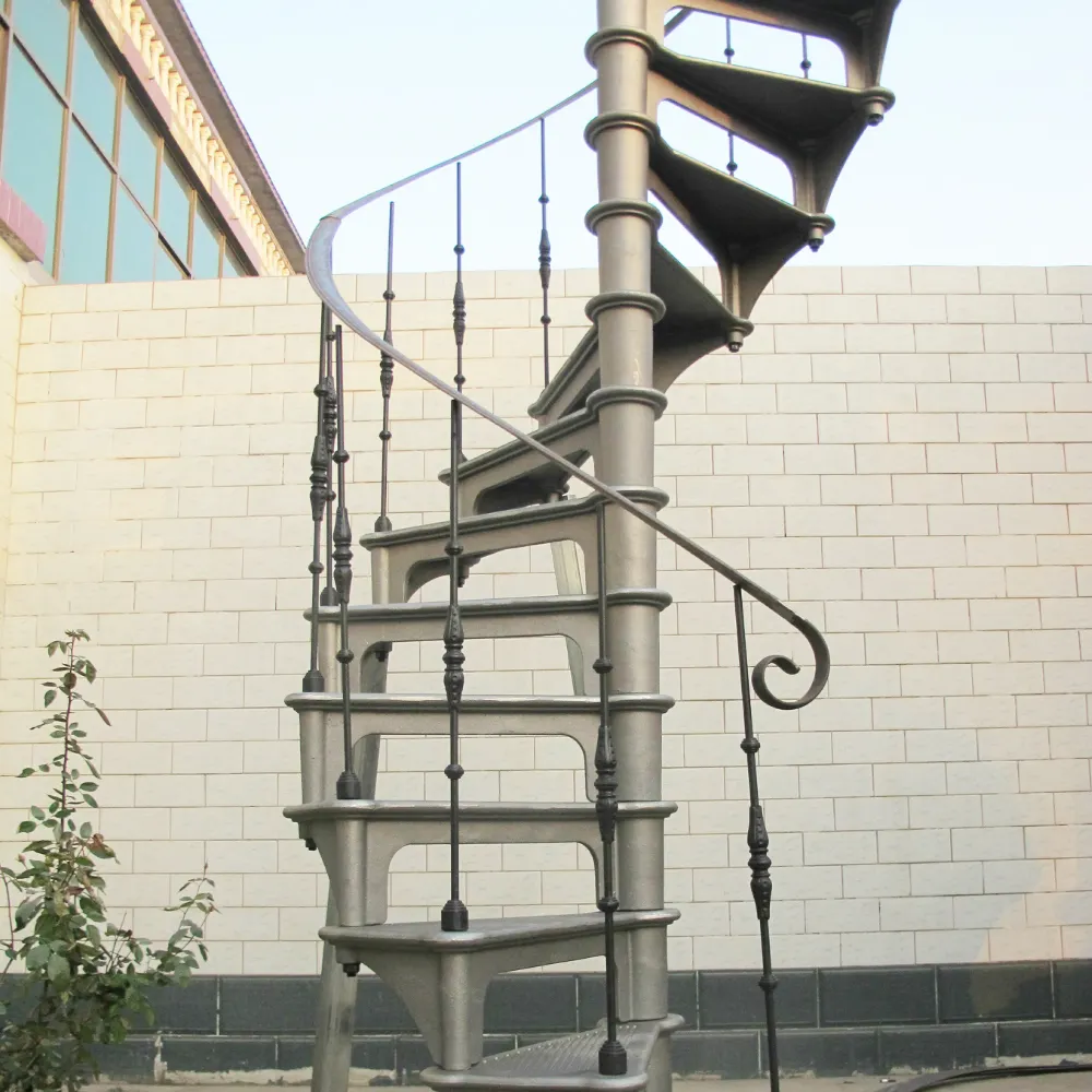 victorian spiral outdoor staircase galvanized with staircase tiles step