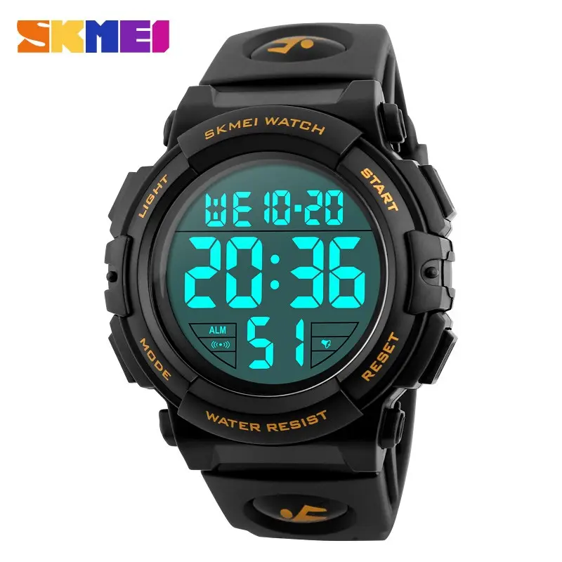 Skmei Brand Luxury 1258 Luminous Digital Clock Alarm Men Fashion Outdoor 50m impermeabile sport Silicone Led Watch