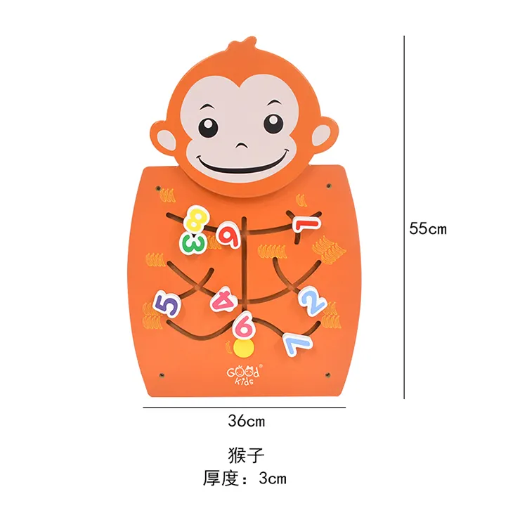 Деревянная обучающая игра обезьянка уникальная занятая стена игрушка