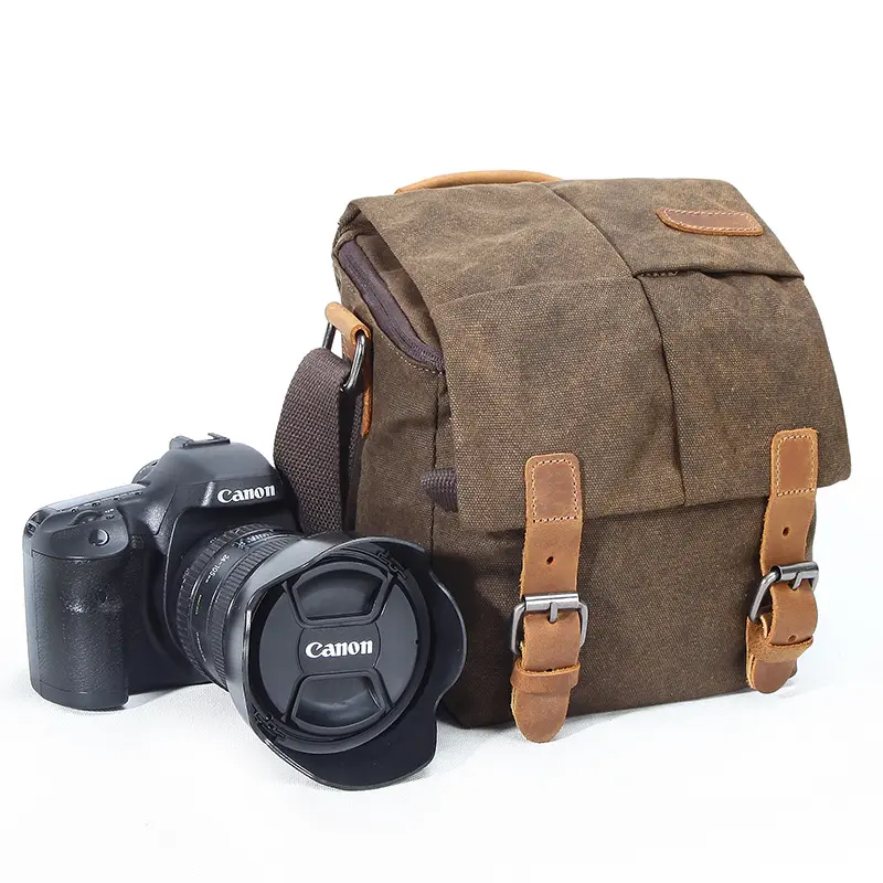 Canvas SLR DSLR Camera Shoulder Messenger Bag for Digital Cameras Laptops and other Accessories