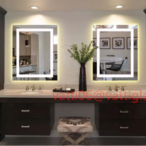 Moderna illuminazione a led bagno specchio per hotel bagno