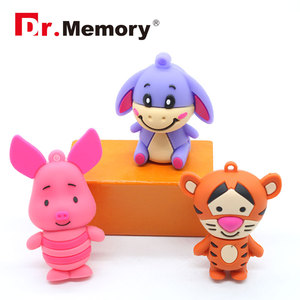 定制闪存 usb 棒可爱卡通字符 usb 闪存 pvc 猪 usb 闪存驱动器 pendrive 动物磁盘 USB2.0 3.0