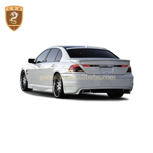 リアバンパーサイドスカートボンネットフードボディキットBMW7シリーズE65E66PDスタイルグラスファイバーフェンダースポイラーカーパーツ用