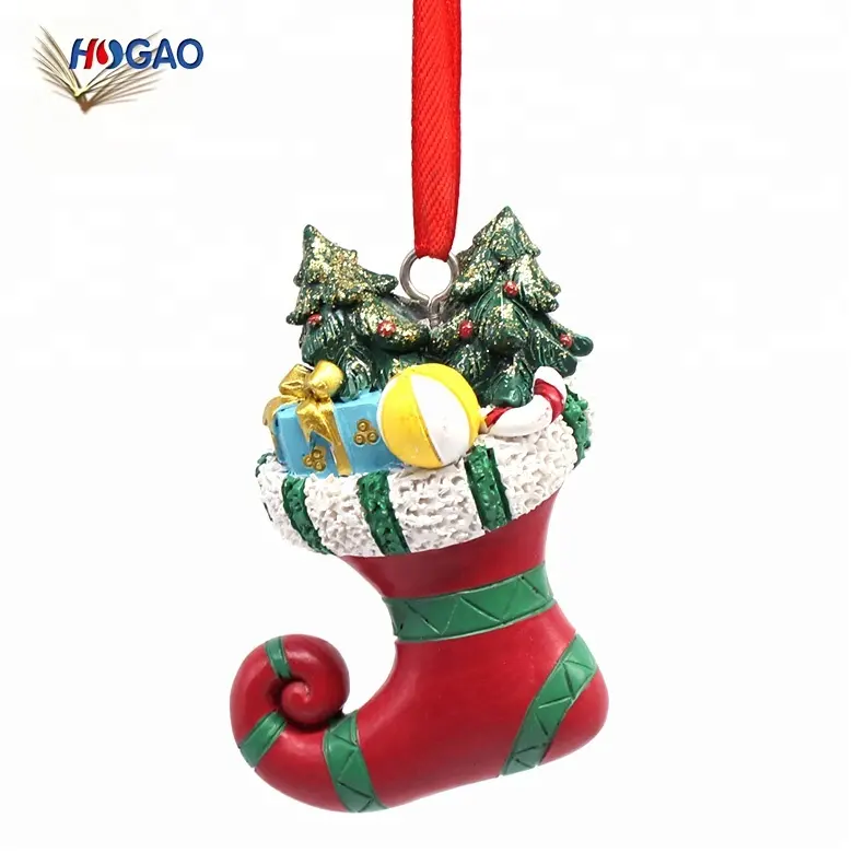 Christmas series gift items wholesale cute Xmas tree hanging ornament gift home decor resin ornaments christmas decoration tree