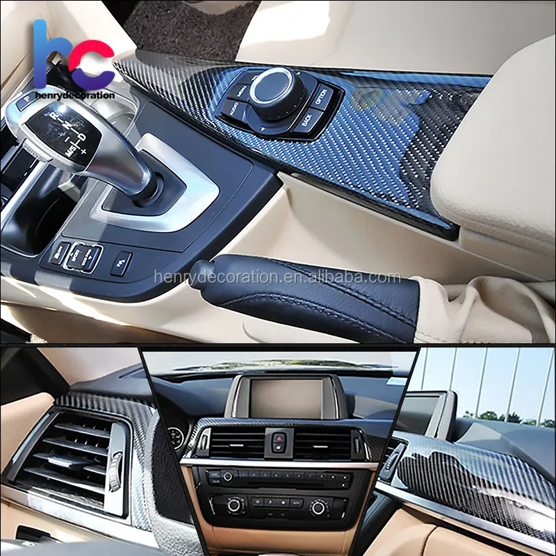 Extraíble de fibra de carbono de vinilo 5d Auto cuerpo envoltura para coches decoración interior