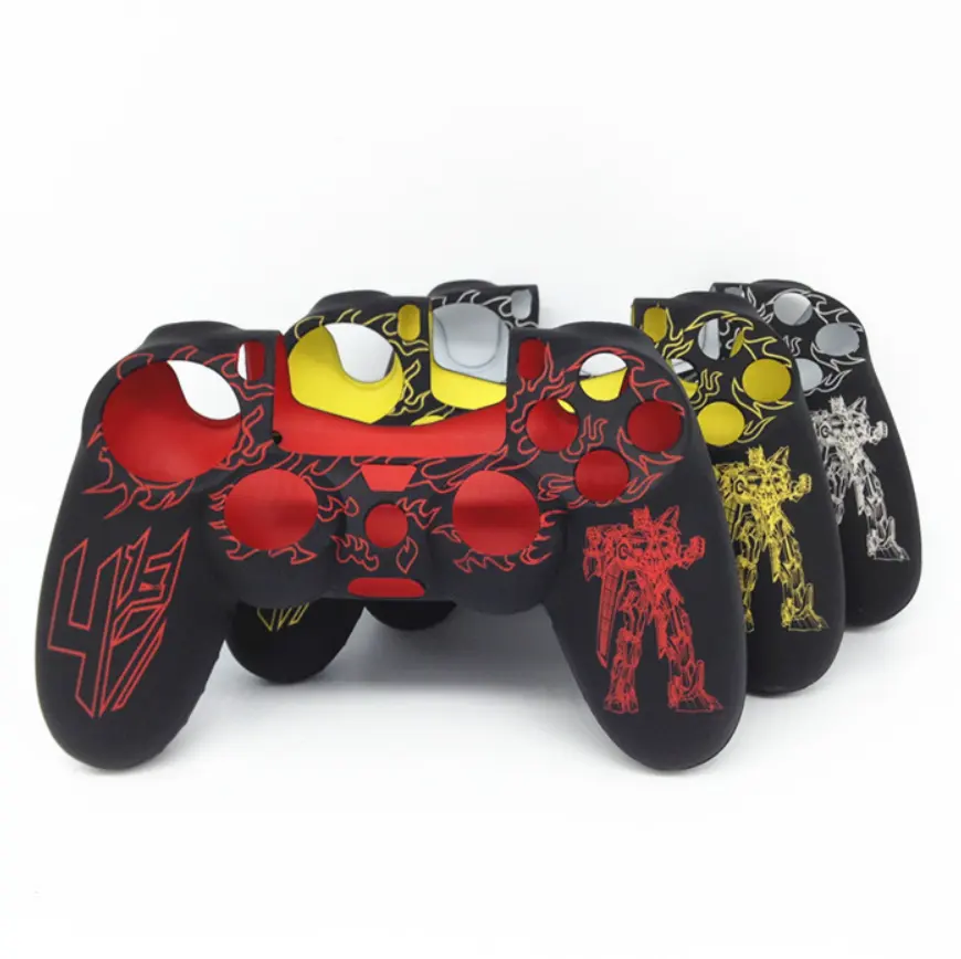 Custodia in Silicone per Controller PS4 per Play station 4 Game Pad custodia in Silicone custodia protettiva in pelle con custodia per levetta