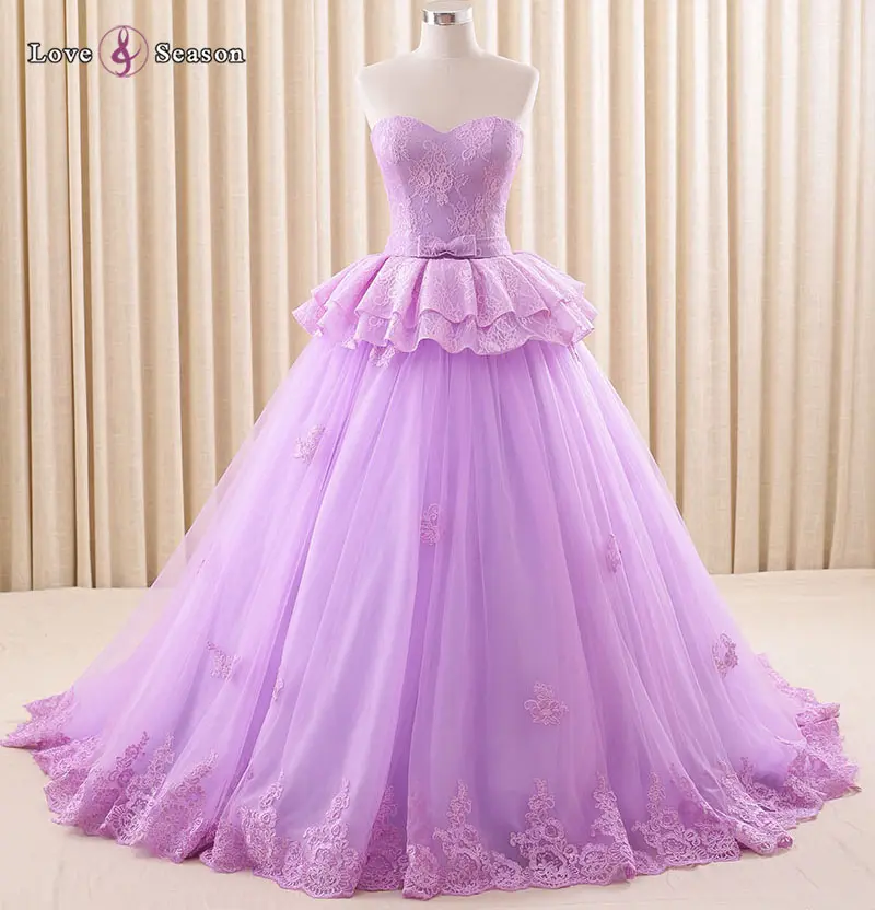 Robe de mariée taille haute pourpre, tenue de bal avec nœud en dentelle, avec décolleté en cœur, modèle sexy, RSM66178