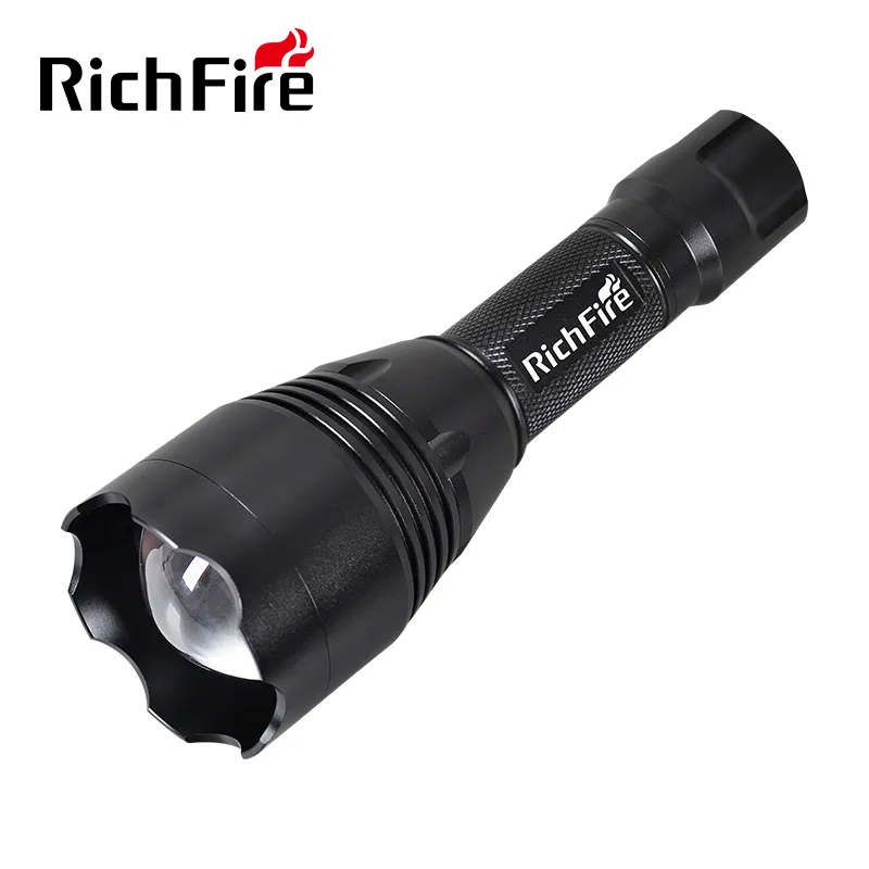 RichFire 900 High Lumens Ultra Bright Tactical LED Flashlight with Adjustable Focus and 5 Light Modes Torch for Camping