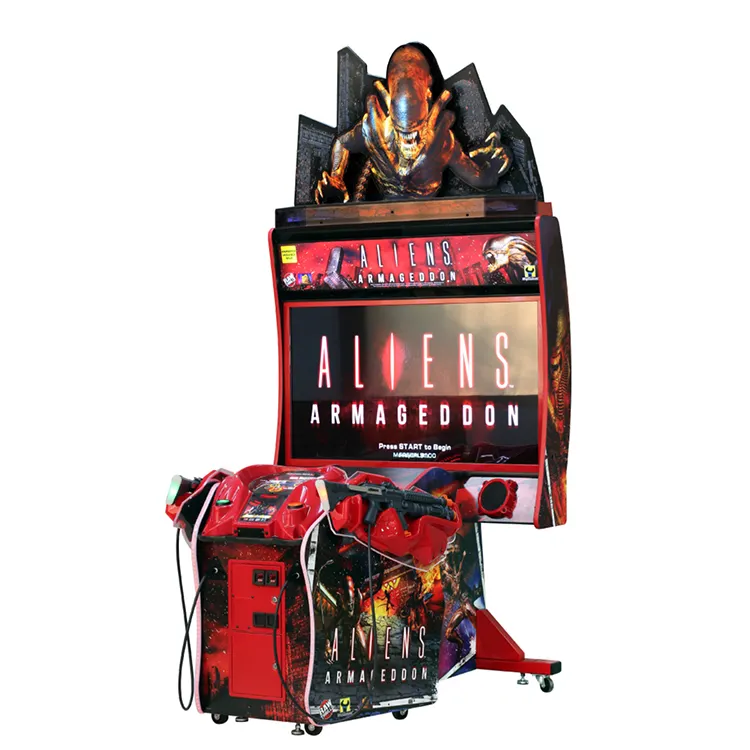 Venta caliente de atracciones moneda Arcade operados por 55 'LCD monitor extranjeros Armagedón juego de disparos de la máquina para la venta