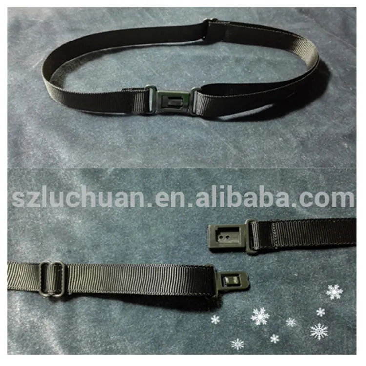 Negro de plástico o Metal hebilla ajustable correas