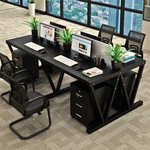 Mesa y silla para 4 personas, escritorio para ordenador de escritorio sencillo, venta al por mayor, novedad - Product Image 3