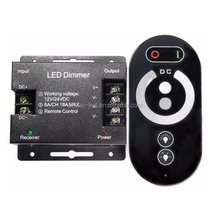12V 24V Metal PWM LED Dimmer 18A Atenuación continua 6Key Full Touch RF Control remoto RGB CCT Módulo LED Controlador de tira de luz