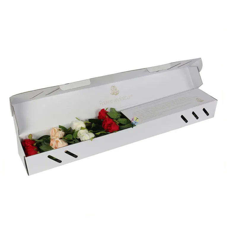 Personale logo personalizzato scatola di carta per il confezionamento di scatole di fiori del fiore del commercio all'ingrosso