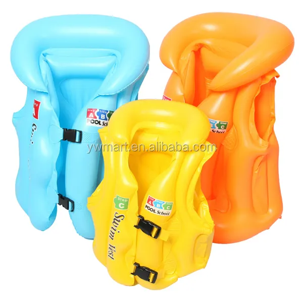 Wholesale and custom ABC PVC Swimming inflatable life vest and life jacket