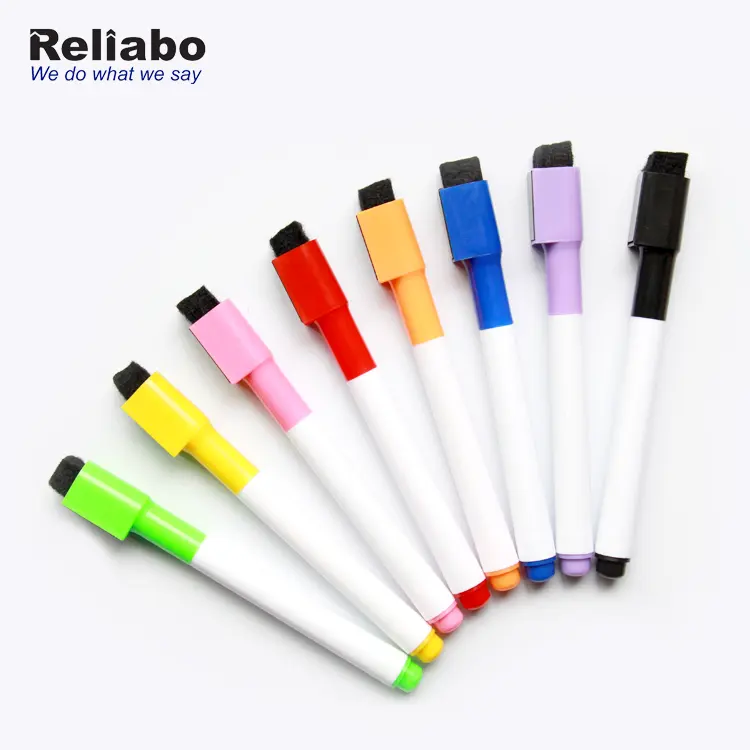 Reliabo Bulk Mini Dry Erase Whiteboard Markers with Eraser 10000 Pcs White Board Marker Customized OEM Packing CN;ZHE WB 288