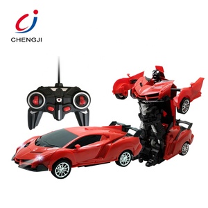 成吉juguetes礼品5CH 1:16儿童玩具遥控汽车可变一键变形机器人遥控汽车玩具