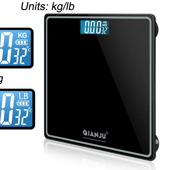 Glass Electronic Digital Human Weighing Personal Health Indicate Bathroom Scale 180Kg