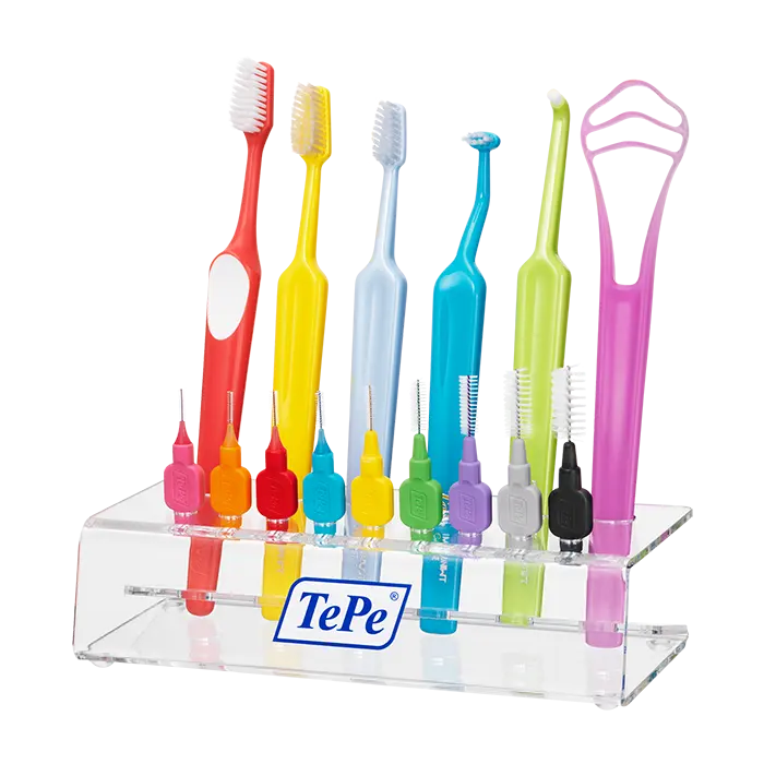 Soporte de hilo Dental Perspex transparente para clínica, pantalla de cepillo de dientes de plexiglás, acrílico, Interdental, para escritorio de recepción