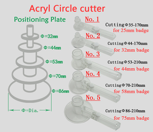 Hot Selling Plastic Acrylic Paper Circle <strong>Cutter</strong> Special for Making 75mm Button Badges - Product Image 2