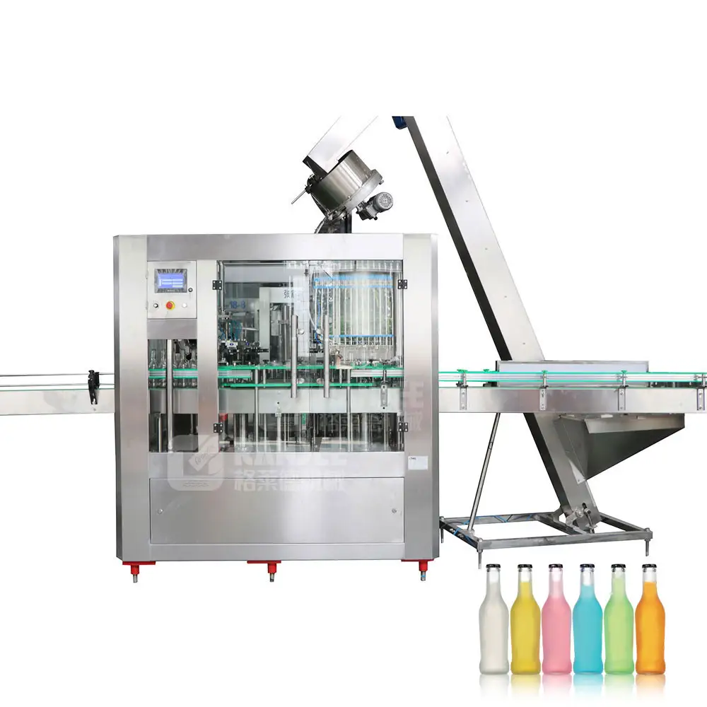 Glass bottle soda water / carbonated beverage washing filling capping machine