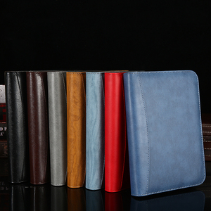 Executive A6 PU Leder <span class=keywords><strong>Notebook</strong></span> mit Reiß verschluss Ring Binder Organizer Planer und Rechner für den Büro einsatz
