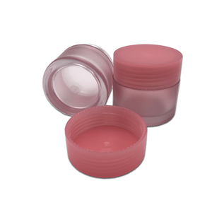 20ml pembe kırmızı lüks buzlu plastik kozmetik yüz kremi kapaklı kavanoz/boş temizle krem konteyner ambalaj kavanozlar