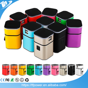 TPF Adaptador De Viagem <span class=keywords><strong>com</strong></span> 2 Portas <span class=keywords><strong>USB</strong></span> All in One Adaptador Universal Plug Carregador de Mais de 150 Países