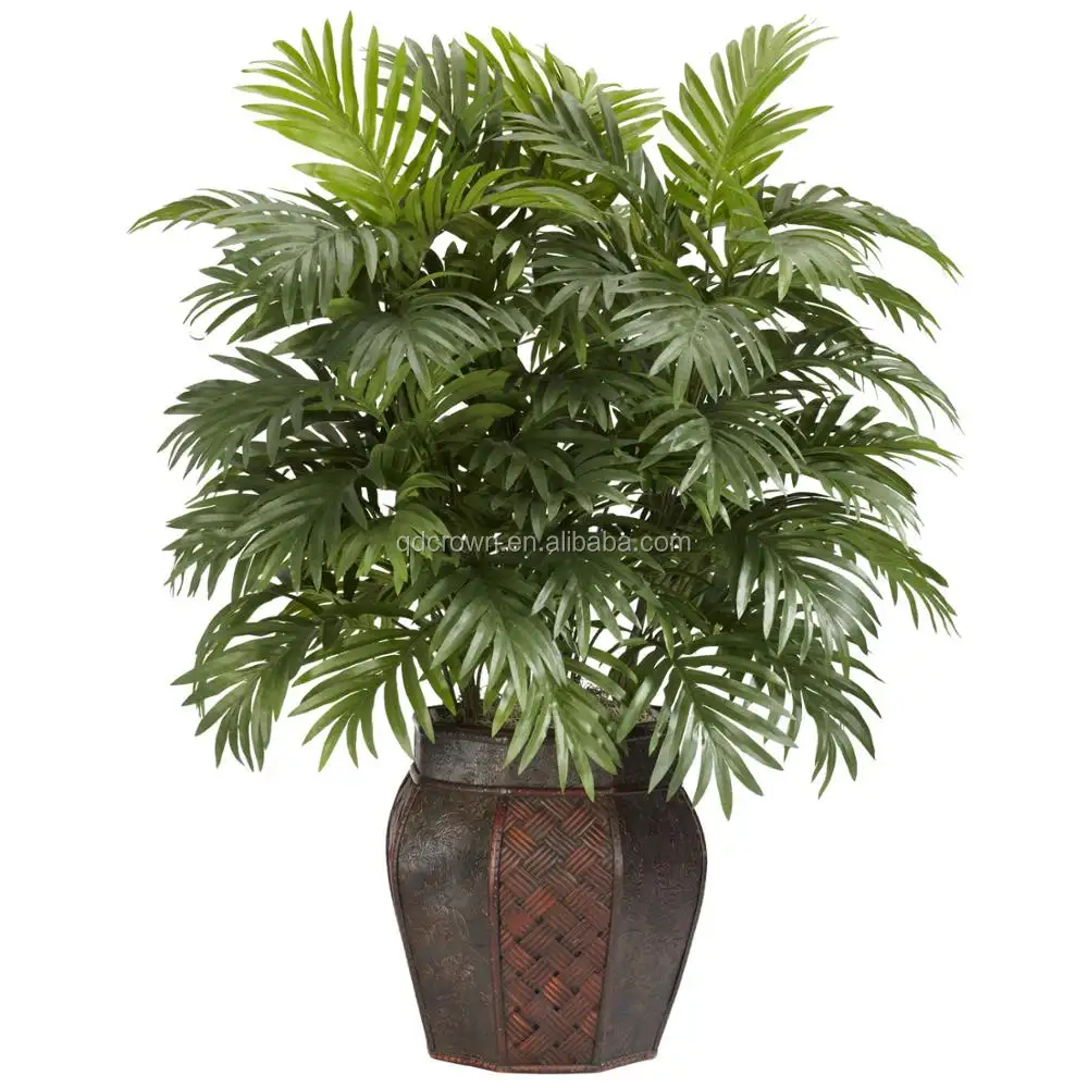 Top fashion artificial living room palm trees lighted leaves tropical monstera large trunk king kentia ornamental coconut tree
