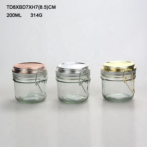 ขายส่งที่กำหนดเองปิดผนึกโถเก็บแก้วแกว่งด้านบนฝาคลิป - Product Image 4