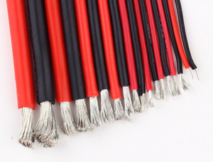 Yumuşak 6AWG Esnek Silikon Çok Telli Tel Kablo 600 V 200C Kırmızı/Siyah 1/2/3 /5 m