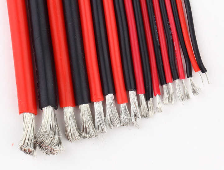 Soft 6AWG Flexible Silicone Multi-Strand Wire Cable 600V 200C Red/Black 1/2/3/5m