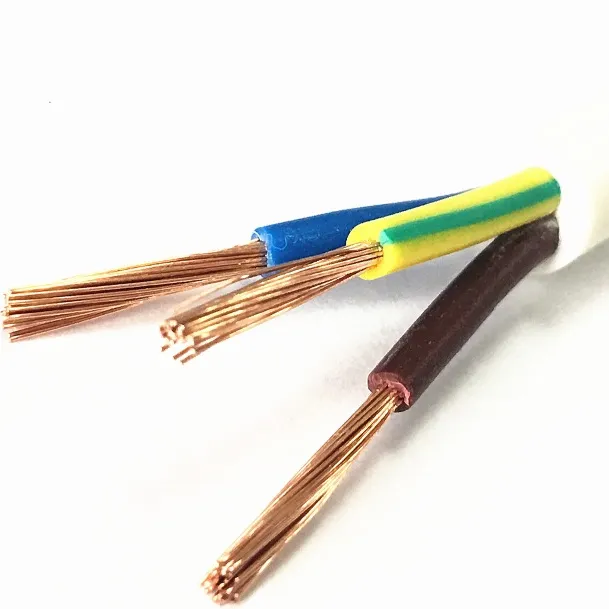 Bobina a rotolo di filo elettrico per la vendita 3 core incagliato conduttore di rame guaina in pvc cavo flessibile