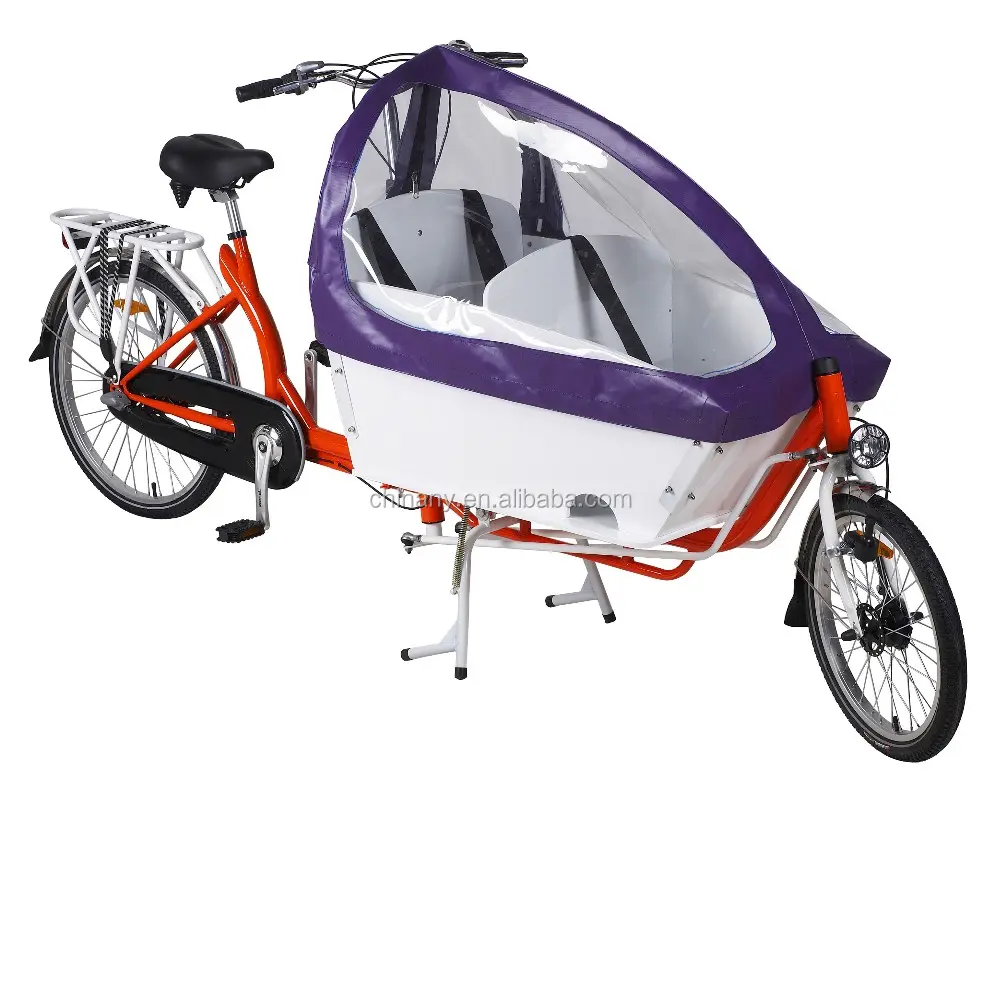 二輪ファミリーカーゴバイクshimano3spオランダ大人用電動自転車