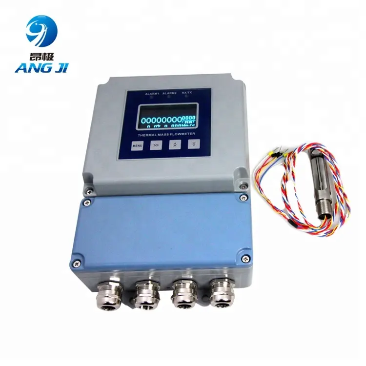 Flow rate calculator 4-20ma pulse Thermal gas mass flow meter