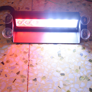 צבעים כפול יניקה כוס רכב Strobe אורות DC12V 8LED פלאש אזהרת מנורה עמיד למים - Product Image 6