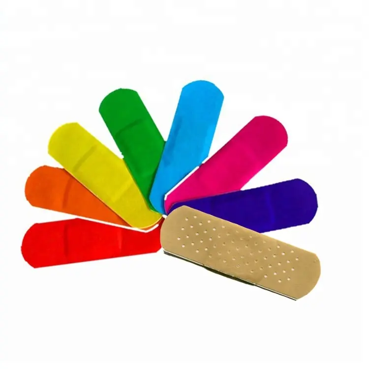Pansements adhésifs antibiotiques imprimés personnalisés Soins des plaies médicaux Pansement de couleur en plâtre