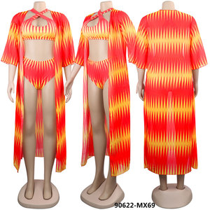 90622-MX69 popüler baskılı bayan 3 parça mayo yeni varış 2019 - Product Image 4