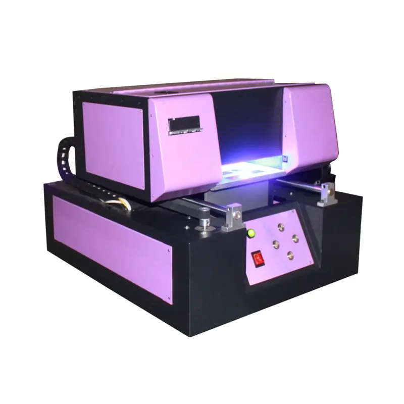 LY A42 מיני UV שטוח מדפסת קטן גודל UV מדפסת עם 6 צבע הדפסה