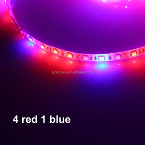 ספקטרום מלא SMD 5050 אדום כחול 660nm UV צמח לגדול תאורת led לגדול אור רצועת עבור microgreens חסה DC 12V