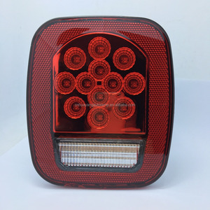 RED/AMBER STROBEハイパワーリアファロラテラル12 LED 4 "オーバルテールライトBI-VOLT、ヘビートラック用LEDテールライトフィット