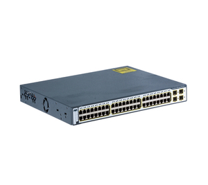 C3750 serie 48-Port POE gestito interruttore di rete WS-C3750-48PS-S magazzino e usato 100Mbps velocità di trasmissione VLAN e funzione impilabile