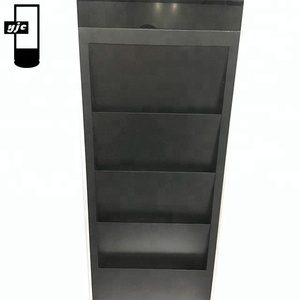 19 Inch Floor Standing Digital Totem LCD Display With Newspaper Display Pocket Mall Kiosk Infrared Touch Screen For Library