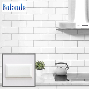 Thanh lịch 100x200 nhà bếp backsplash gạch mosaic trong <span class=keywords><strong>bangalore</strong></span> màu đen vát phòng tắm matte tàu điện ngầm gạch - Product Image 4