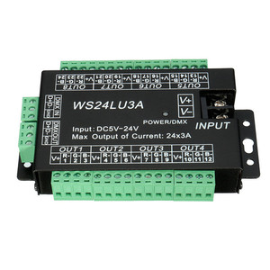 WS24LU3A 24CH DMX512 DMX декодер светодиодный диммер контроллер DC5V-24V 24 каналов 3А светодиодный декодер постоянного напряжения общий анод - Product Image 1