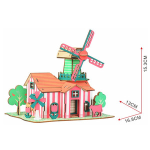 2023 Early Preschool 3D Laser Cut Educational Natural New Promotion Wood DIY Mini Wooden Green House <strong>Toys</strong> - Product Image 4