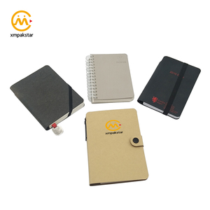 Custom chiusura a bottone mini journal note book Kraft notepad taccuino tascabile con penna e nota adesiva