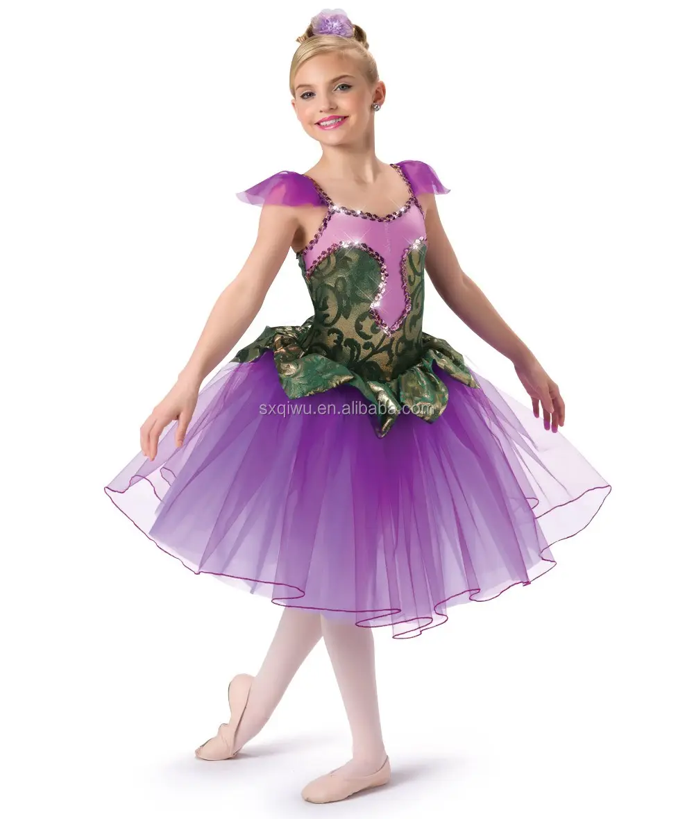 2017 New viola bambini tutu di balletto di danza, pannello esterno del tutu delle ragazze, vestito dal tutu del corsetto per i bambini, CB-