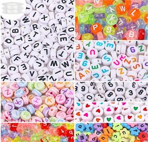 DIYブレスレット用のカラフルな文字でジュエリーを作るためのレタービーズアルファベットビーズ - Product Image 6