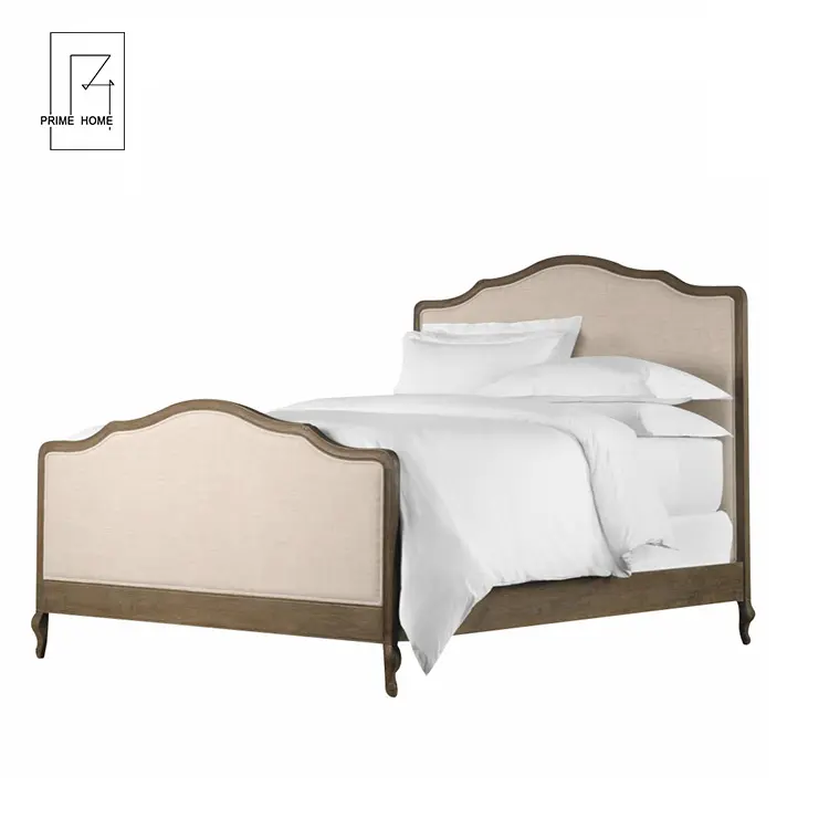 공장 판매 햄튼 작풍 각종 널리 이용되는 순수한 나무로 되는 침대 디자인, 나무로 되는 퀸 사이즈 가구 침대